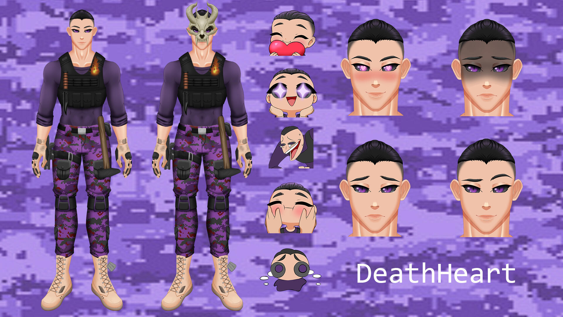 DeathHeart's Expression Sheet DeathHeart's Expression Sheet